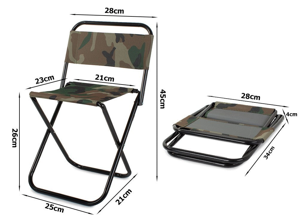 Klappstuhl Camping faltbar mit Rückenlehne Tarn Outdoor Angeln leicht