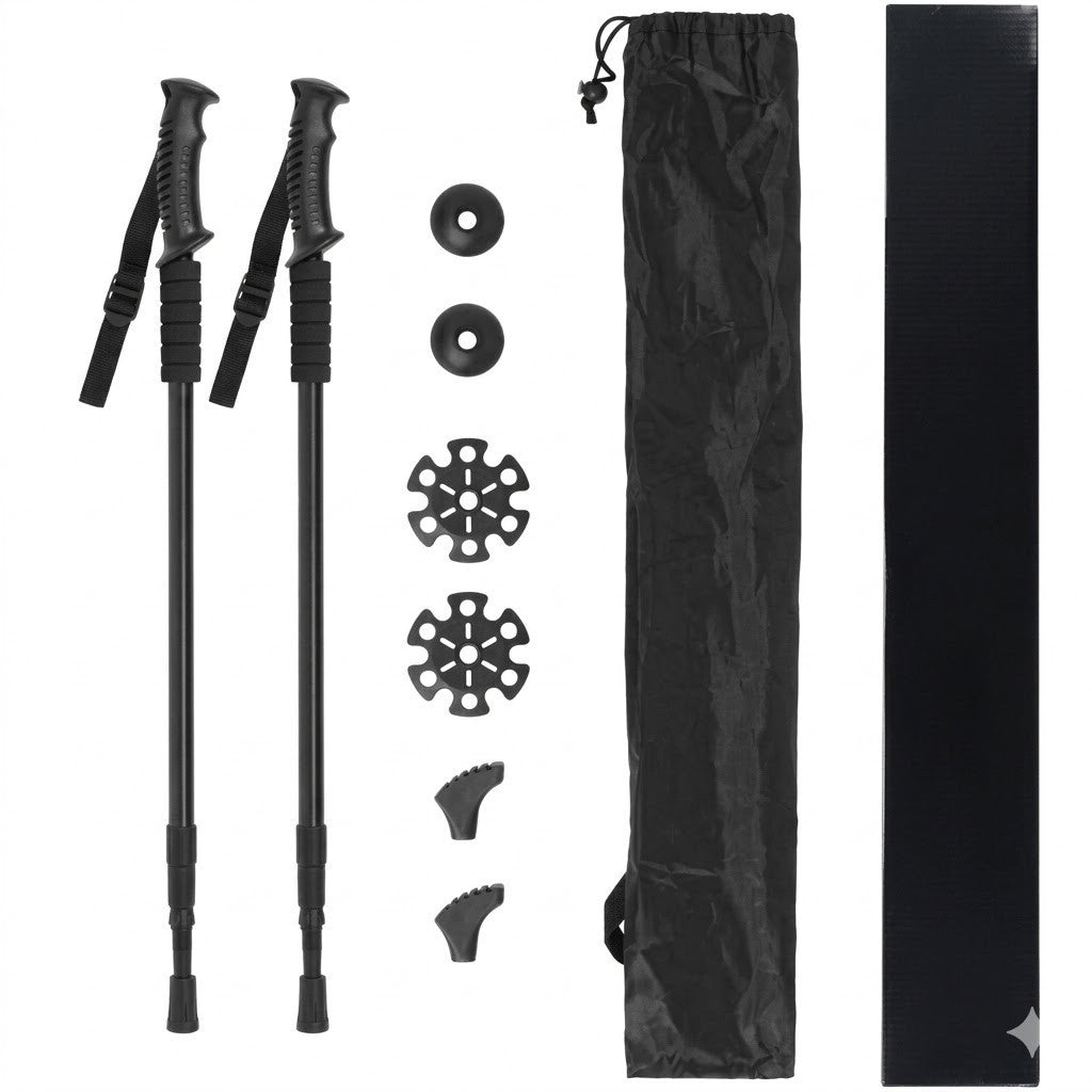Nordic Walking Stöcke Set Alu verstellbar Antishock leicht für Damen Herren