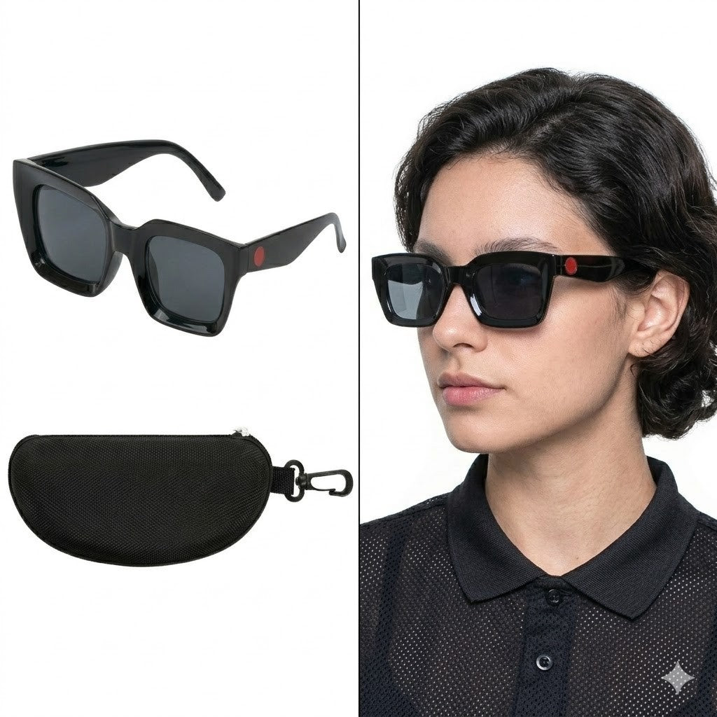 Unisex Sonnenbrille UV400 Kunststoff leicht mit EVA Etui