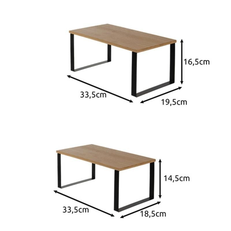 Bambus Gewürzregal 2er Set Küchenregal Organizer Standregal Küche