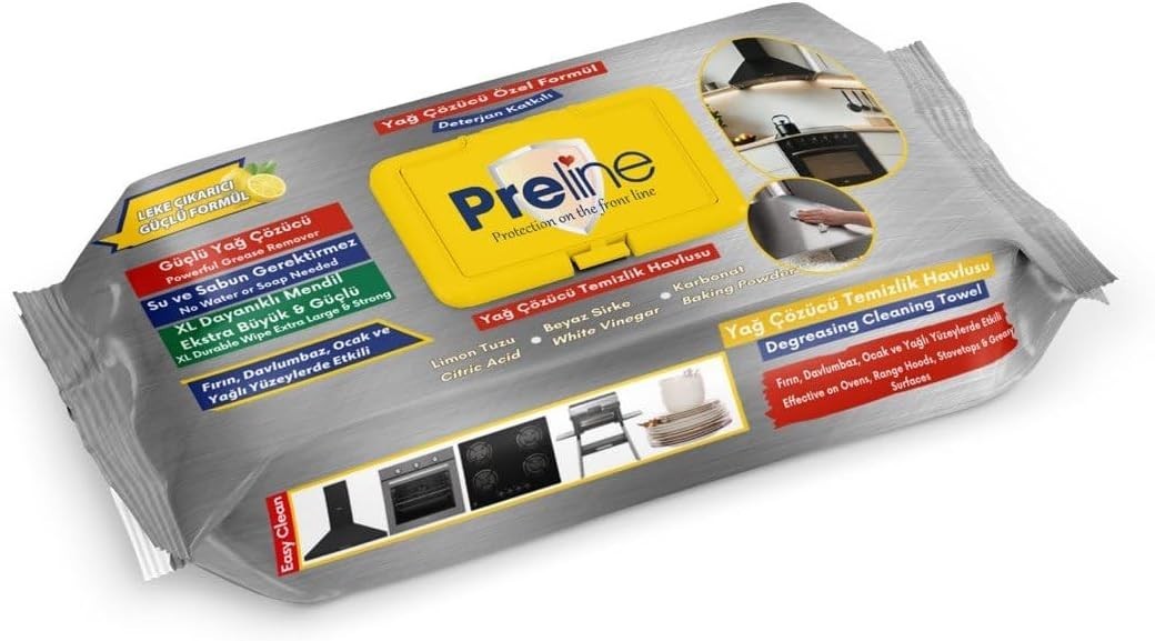 Fettlöser Reinigungstücher XL 60 Stück 1 oder 12 Pack Küche Ofen