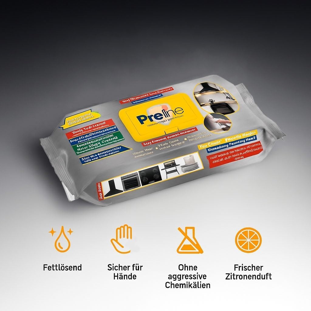 Fettlöser Reinigungstücher XL 60 Stück 1 oder 12 Pack Küche Ofen