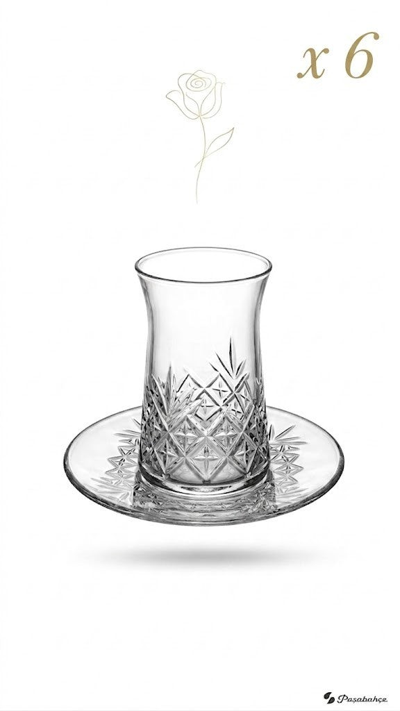 Teegläser Set 12tlg 160ml Glas Teeglas Kristalloptik hitzebeständig