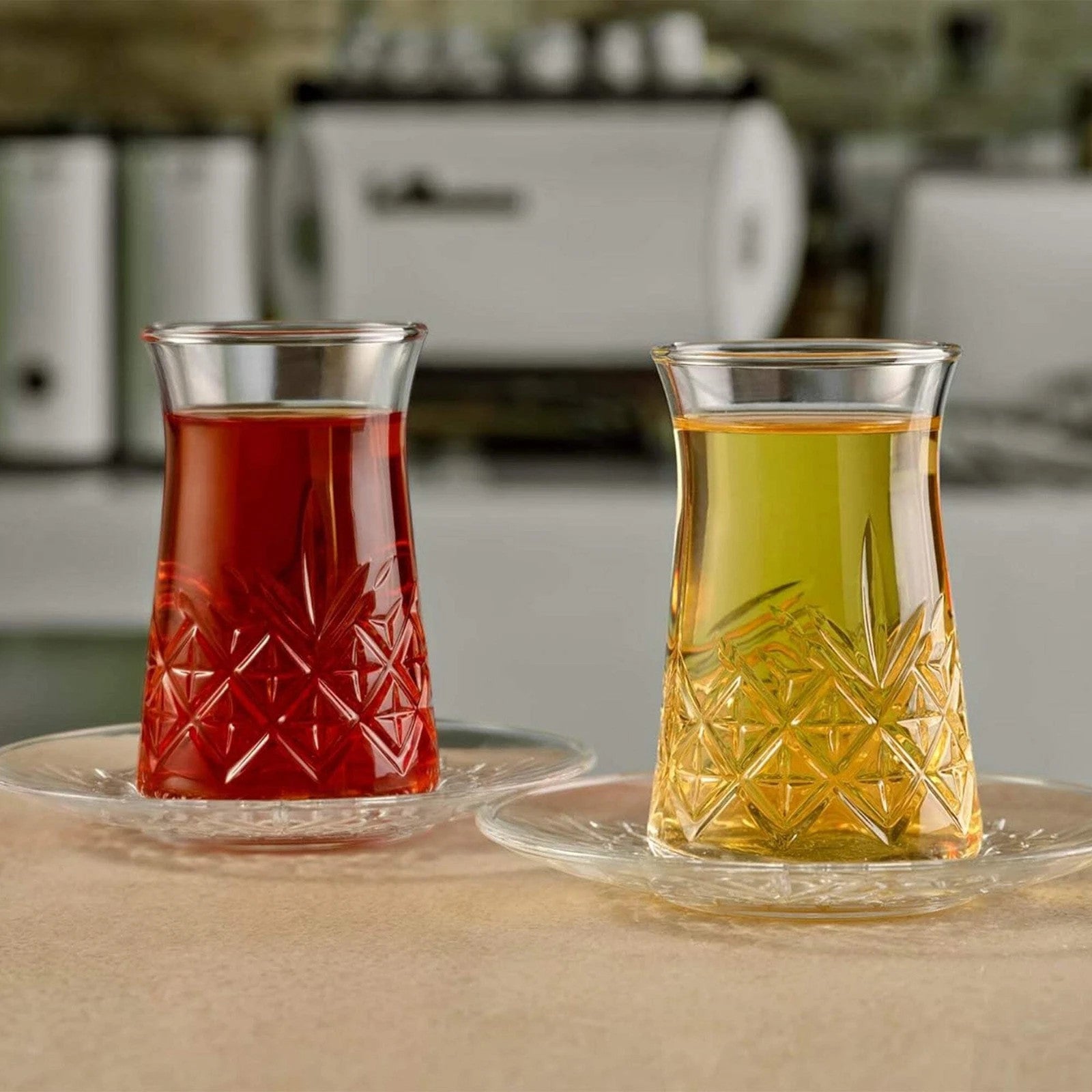 Teegläser Set 12tlg 160ml Glas Teeglas Kristalloptik hitzebeständig
