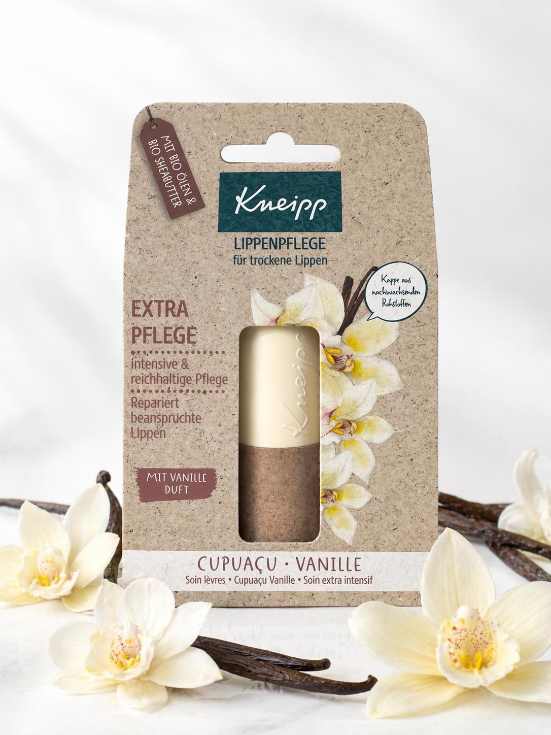 Kneipp Lippenbalsam Vanille Pflege Cupuaçu Öl Feuchtigkeit Lippenpflege