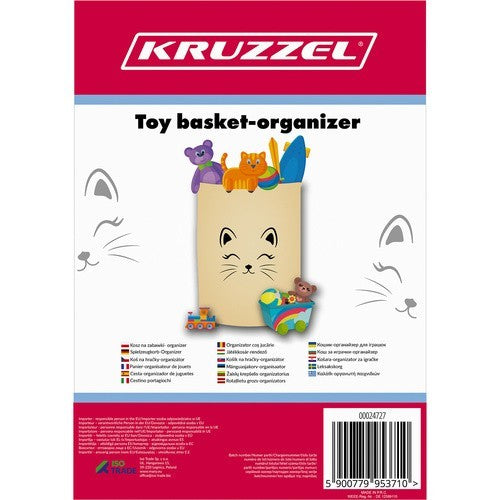 Spielzeugkorb XL 42L faltbar Wäschekorb Organizer mit Kordel
