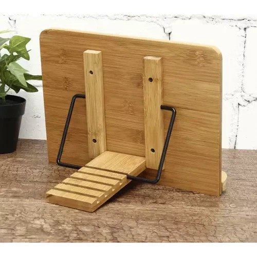 Buchständer Bambus verstellbar Tablet Laptop Halter klappbar