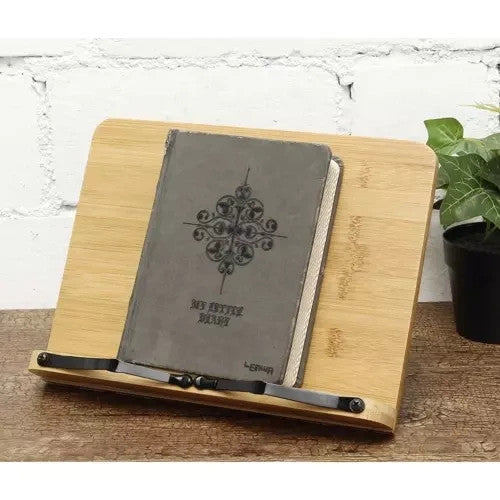 Buchständer Bambus verstellbar Tablet Laptop Halter klappbar