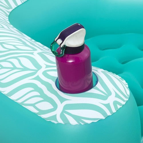 Poolsessel Luftmatratze 145x120cm Wasserliege mit Getränkehalter