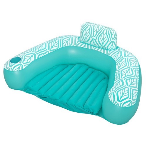 Poolsessel Luftmatratze 145x120cm Wasserliege mit Getränkehalter