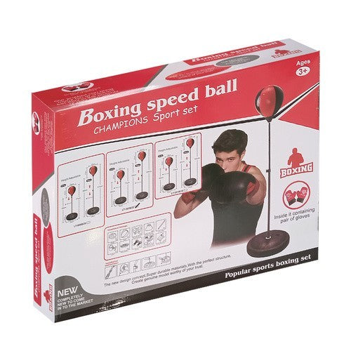 Kinder Boxsack Set Höhenverstellbar mit Boxhandschuhe Punching Ball