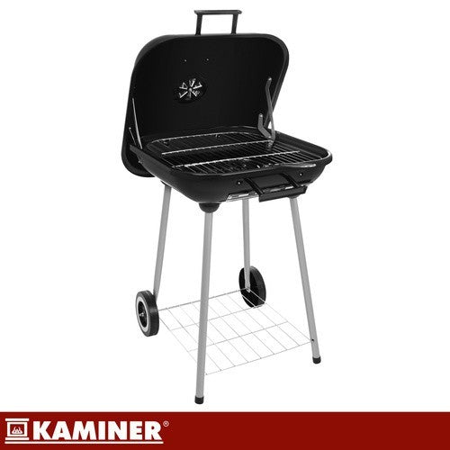 Holzkohlegrill mit Deckel fahrbar Grillwagen Garten Grill