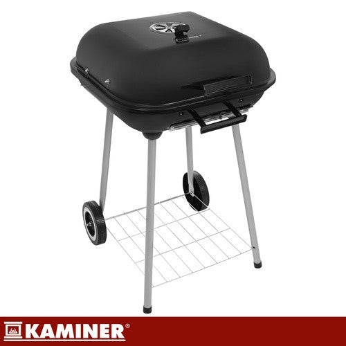 Holzkohlegrill mit Deckel fahrbar Grillwagen Garten Grill