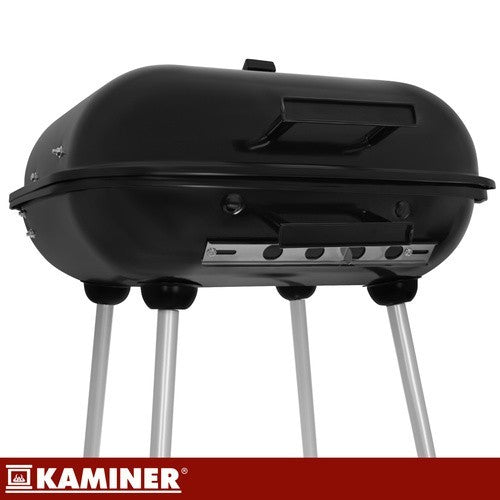 Holzkohlegrill mit Deckel fahrbar Grillwagen Garten Grill