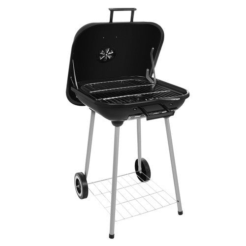 Holzkohlegrill mit Deckel fahrbar Grillwagen Garten Grill