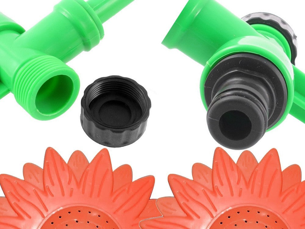Garten Sprinkler Sonnenblume mit Erdspieß – Dekorativer Rasensprenger für Gartenbewässerung, Rasen und Blumenbeete