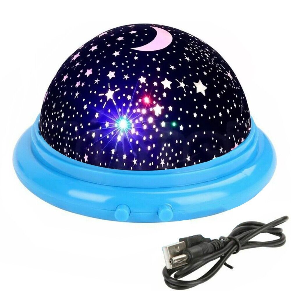 LED Sternenhimmel Projektor Nachtlicht Schlaflampe mit USB Kinderzimmer Sterne Mond