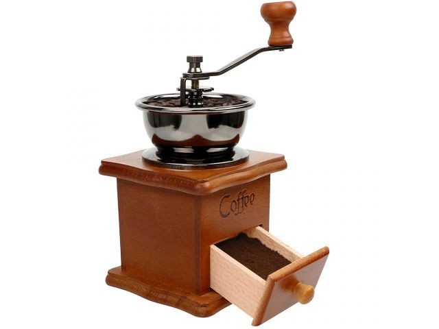 Kaffeemühle manuell Retro-Stil Keramikmahlwerk für Kaffeebohnen Pfeffer, Gewürze