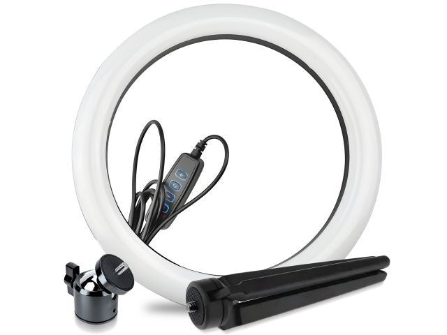 LED Selfie Ringlicht mit Stativ & USB – Dimmbares TikTok Licht 12cm