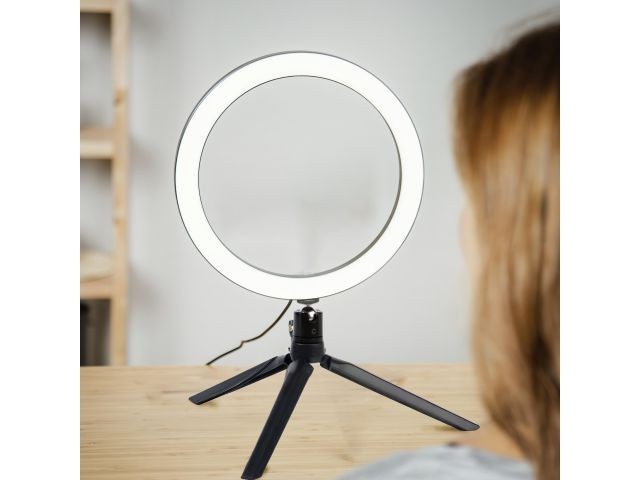 LED Selfie Ringlicht mit Stativ & USB – Dimmbares TikTok Licht 12cm