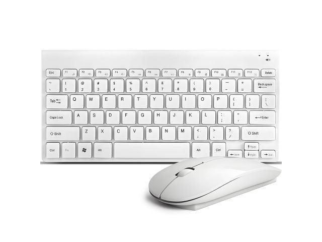 Kabellose Tastatur Maus Set Mini Slim Leise 2,4GHz USB für PC Laptop