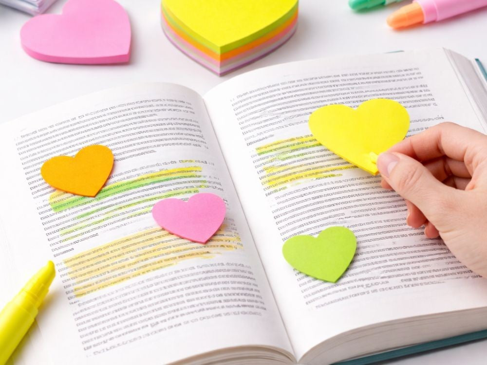 Herz Haftnotizen selbstklebend 100 Blatt Sticky Notes