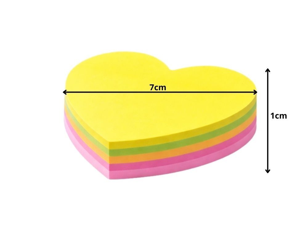 Herz Haftnotizen selbstklebend 100 Blatt Sticky Notes
