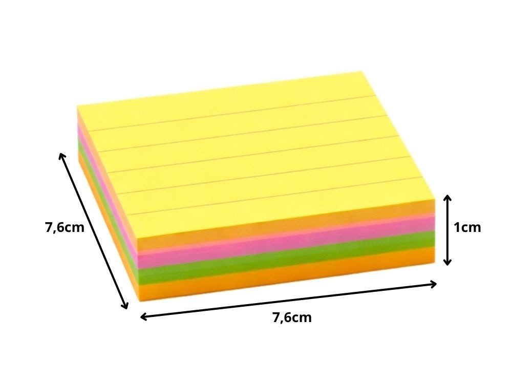 Haftnotizen liniert selbstklebend 100 Blatt Notizzettel Block   6957990902729
