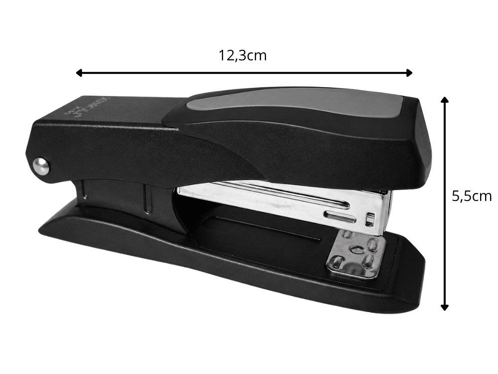 Ergonomischer Metall Bürohefter Schwarz Für Bis Zu 25 Blatt Stabiler Tacker Für Büro Schule und Zuhause