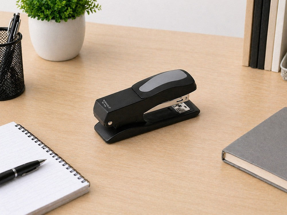 Ergonomischer Metall Bürohefter Schwarz Für Bis Zu 25 Blatt Stabiler Tacker Für Büro Schule und Zuhause