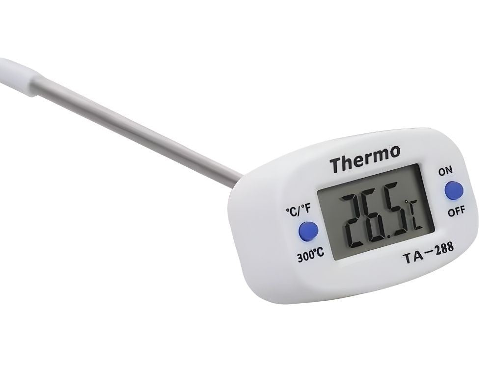 Digitales LCD-Küchenthermometer mit Fleischspieß – Präzises Bratenthermometer zum Kochen & Grillen