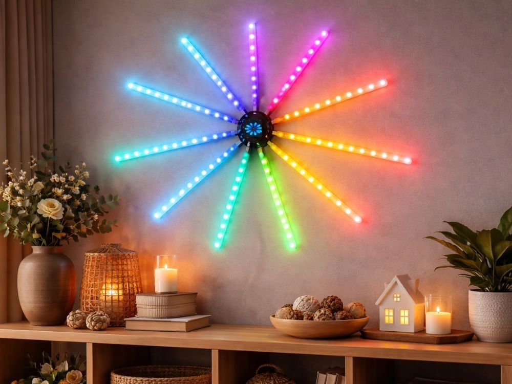 RGB IC LED Feuerwerk Lichterkette Bluetooth Musik Traumfarben USB Licht