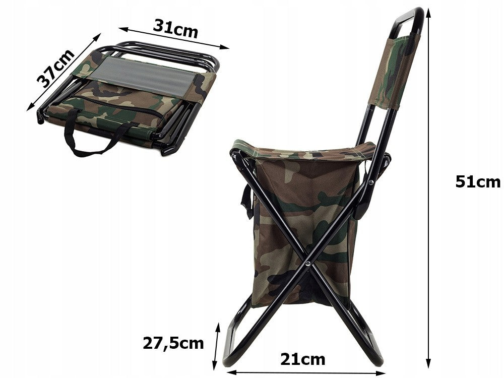 Angelstuhl Klappstuhl Campingstuhl Tarnmuster mit Tasche faltbar