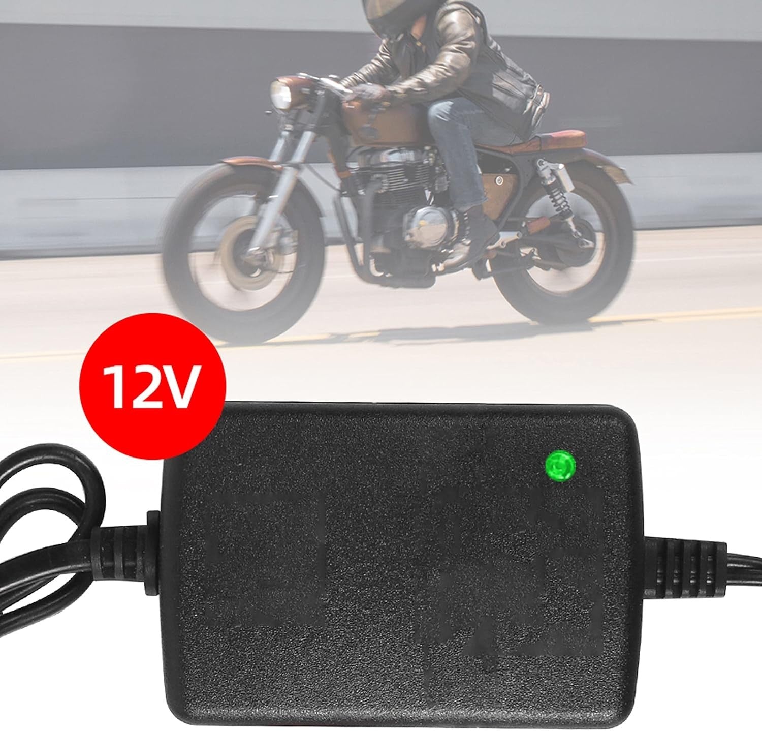 Batterieladegerät 12V 1.5A Gel Batterie KFZ Autobatterieladegerät für Oldtimer, Motorrad, Roller,