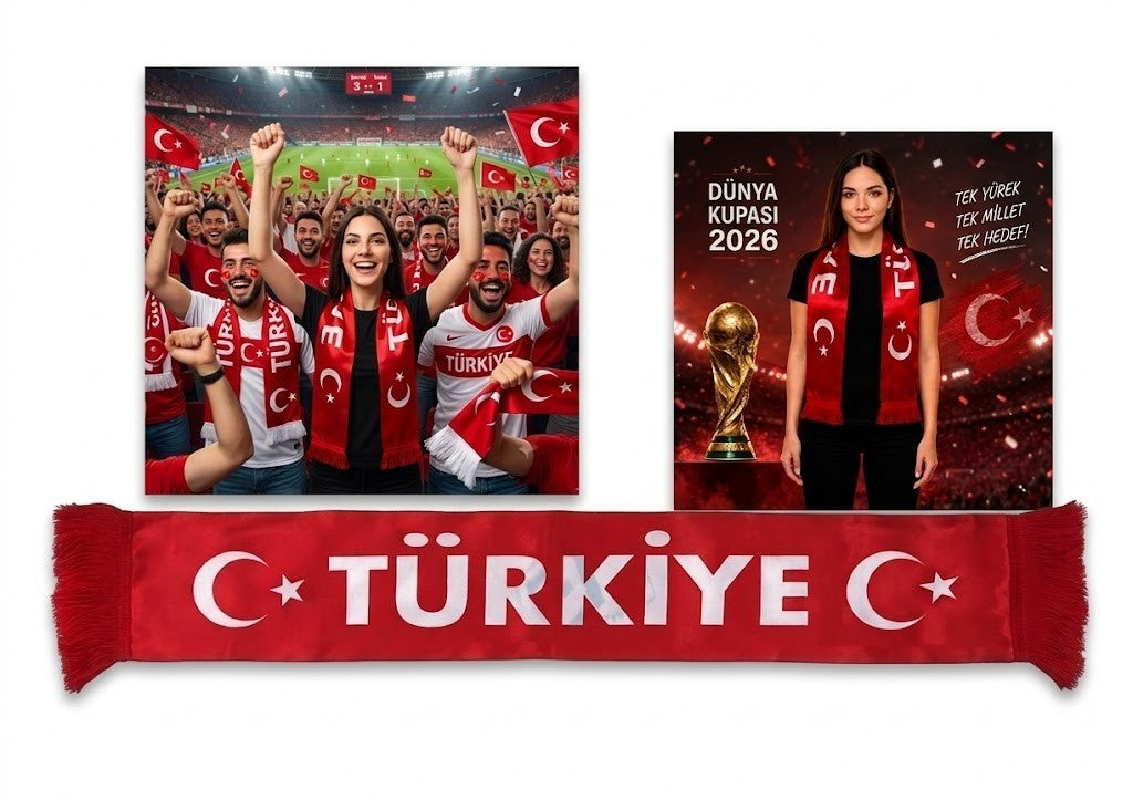 Türkei Fanschal Türkische Flagge Fußball Fanartikel Rot Weiß - Schal