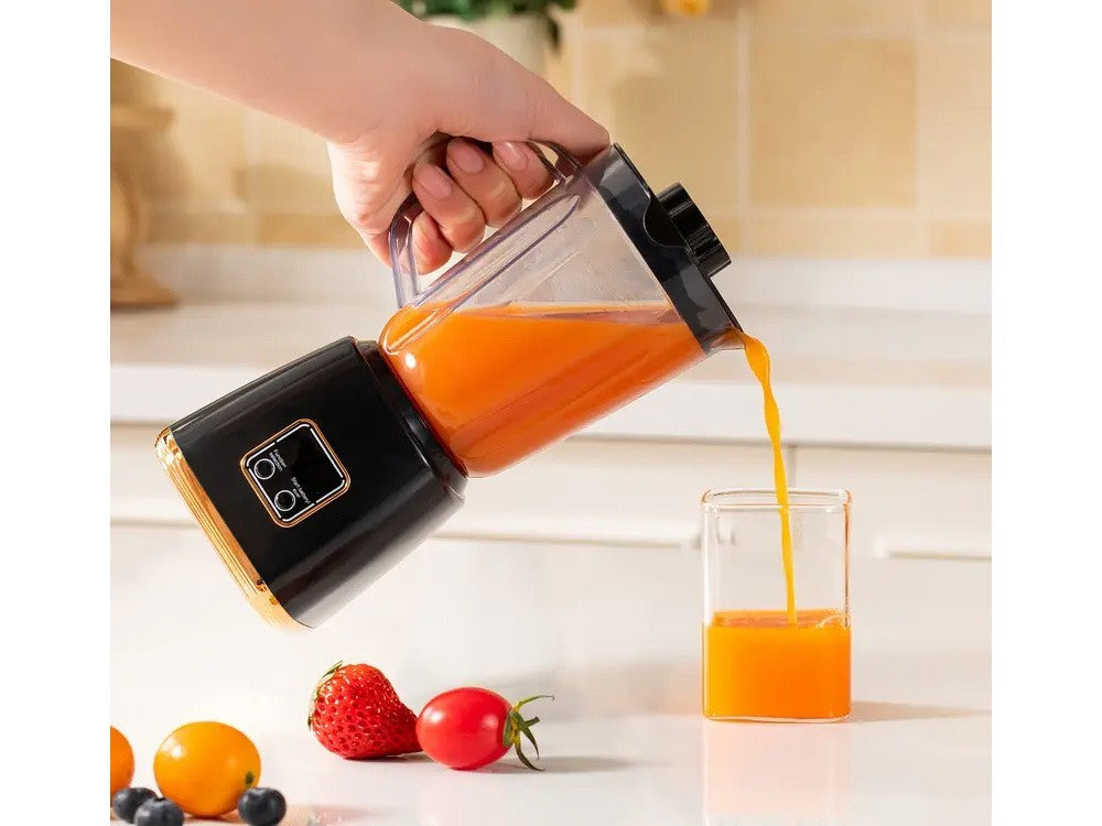 USB Smoothie Mixer Tragbar Mixer Becher Shaker 600ml Kabellos Schwarz