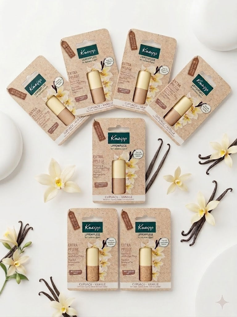 Kneipp Lippenbalsam Vanille Pflege Cupuaçu Öl Feuchtigkeit 1/7 Stück