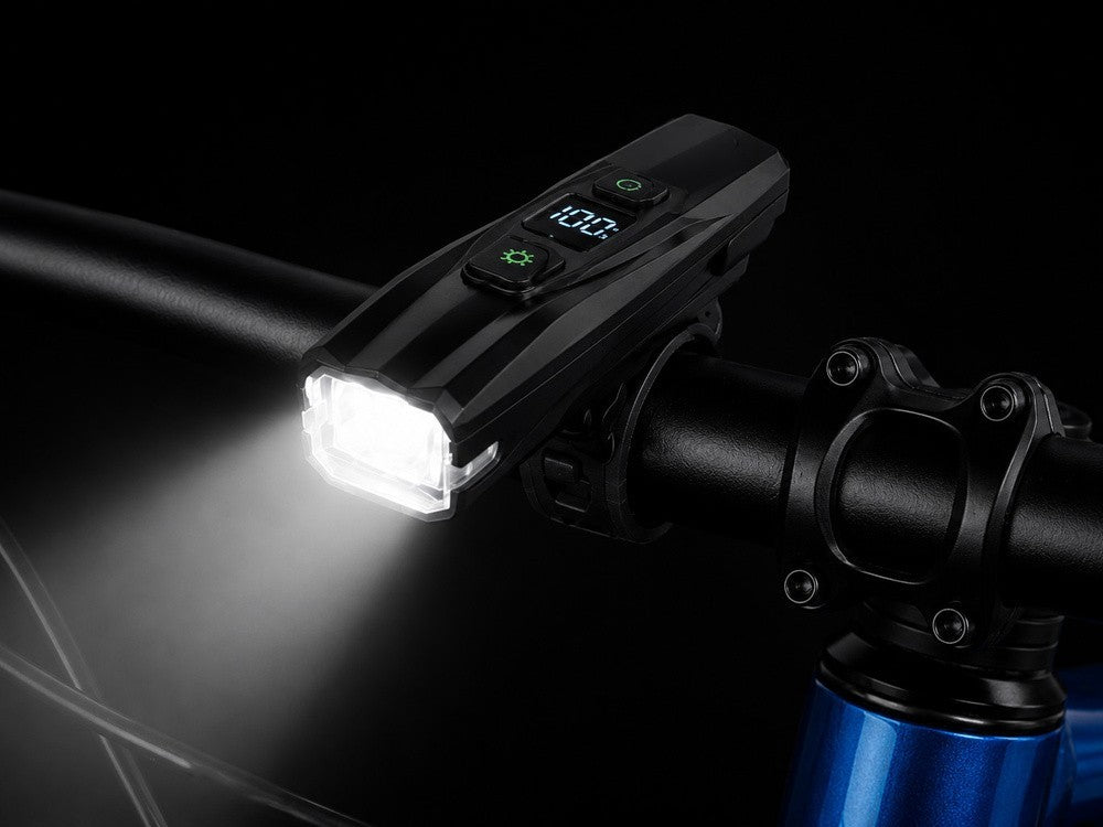LED Fahrradlampe USB-C Akku Frontlicht mit Lichtsensor – 5 Lichtmodi