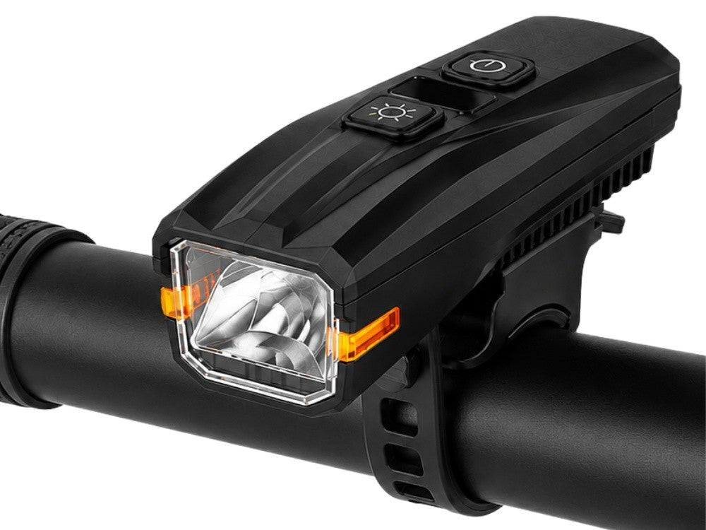 LED Fahrradlampe USB-C Akku Frontlicht mit Lichtsensor – 5 Lichtmodi, Akkustandsanzeige und Fahrradbeleuchtung für Alltag & Nachtfahrten