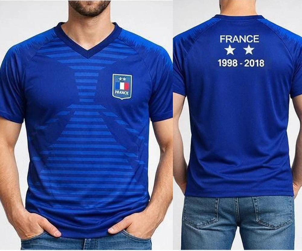 Frankreich Fan T-Shirt WM EM Fußball Shirt Unisex Frankreich Trikot