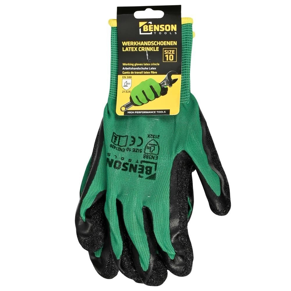 Benson Latex Arbeitshandschuhe Gr. 10 Gartenhandschuhe Montagehandschuhe