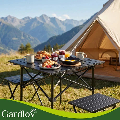 Campingtisch Klappbar Alu Gartentisch Höhenverstellbar Klapptisch Camp