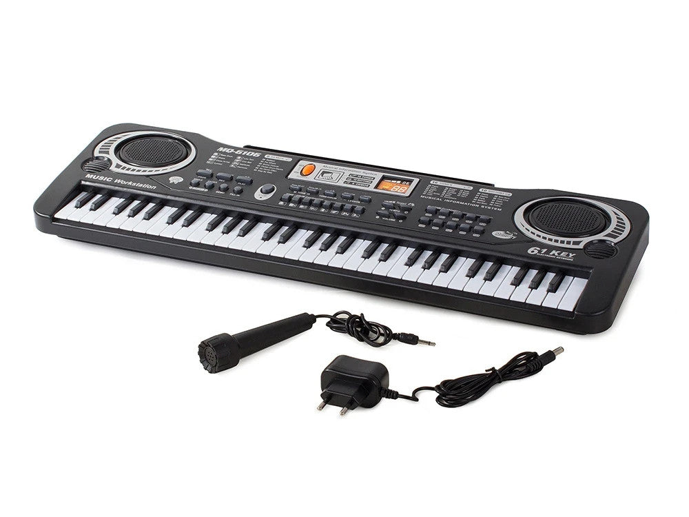 Kinder Keyboard 61 Tasten Mikrofon Elektronisches Klavier Lernkeyboard