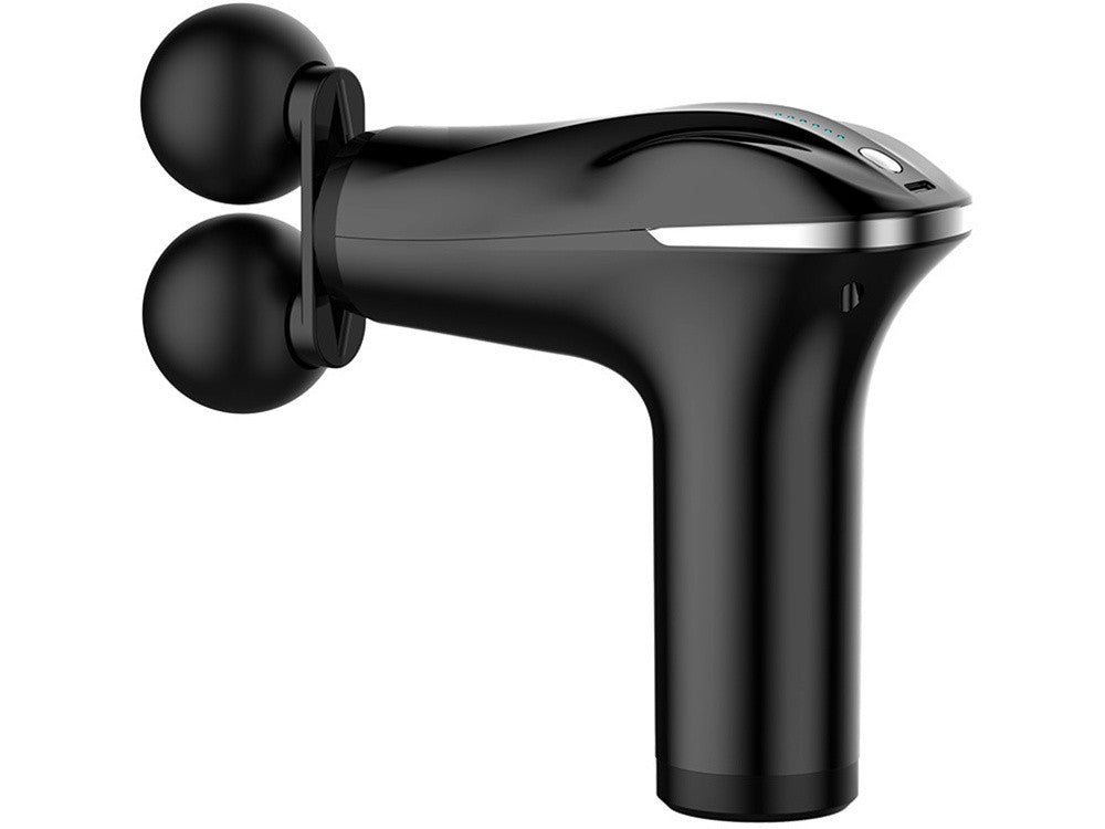 Massagepistole Muskelmassagegerät 6 Stufen USB-C 4 Aufsätze Schwarz