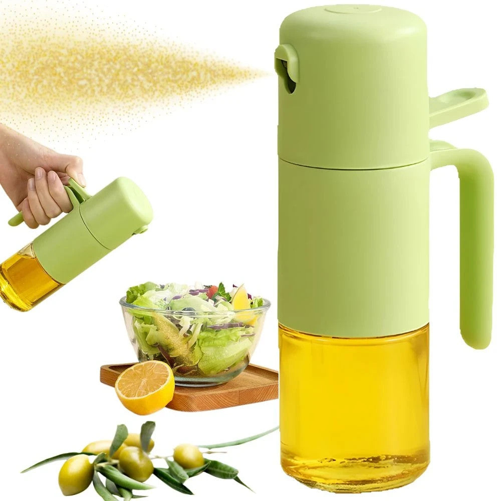 Ölsprüher 210ml Ölspender Essigsprüher Glas Sprühflasche Grün