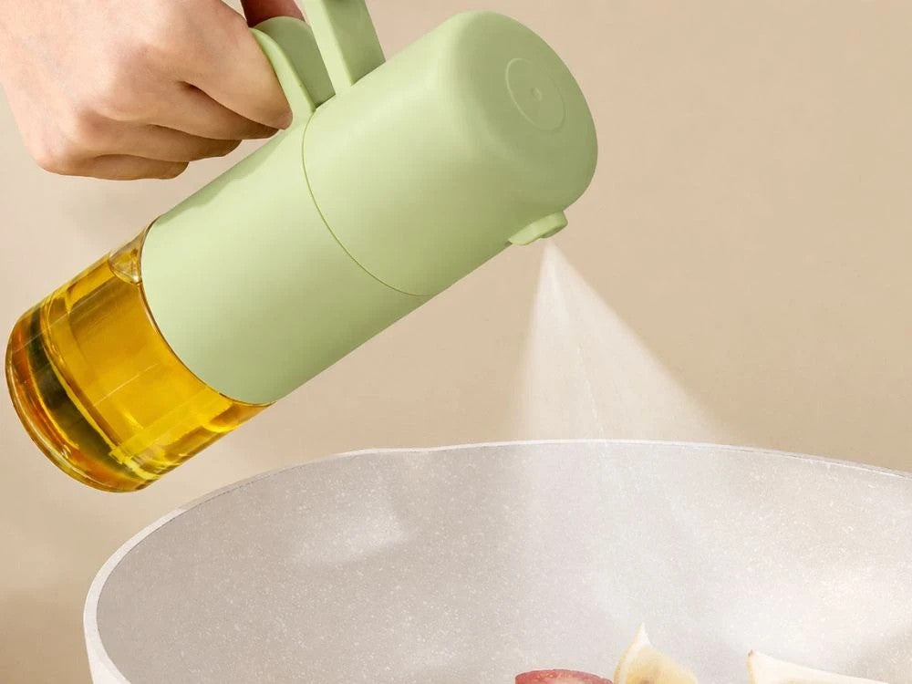 Ölsprüher 210ml Ölspender Essigsprüher Glas Sprühflasche Grün