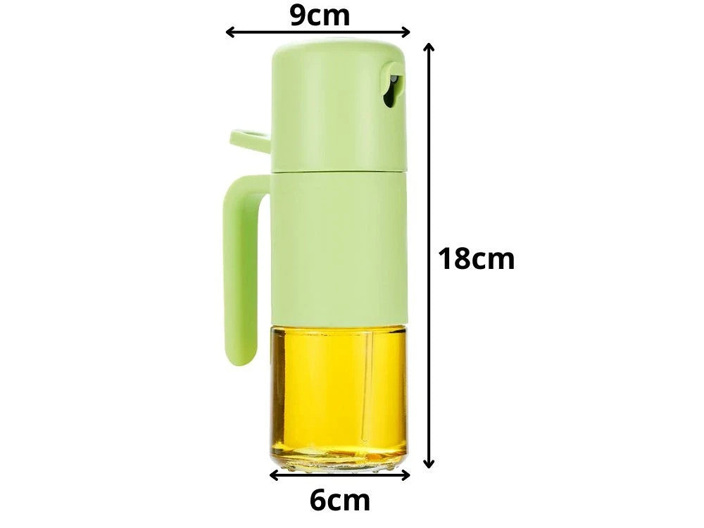 Ölsprüher 210ml Ölspender Essigsprüher Glas Sprühflasche Grün