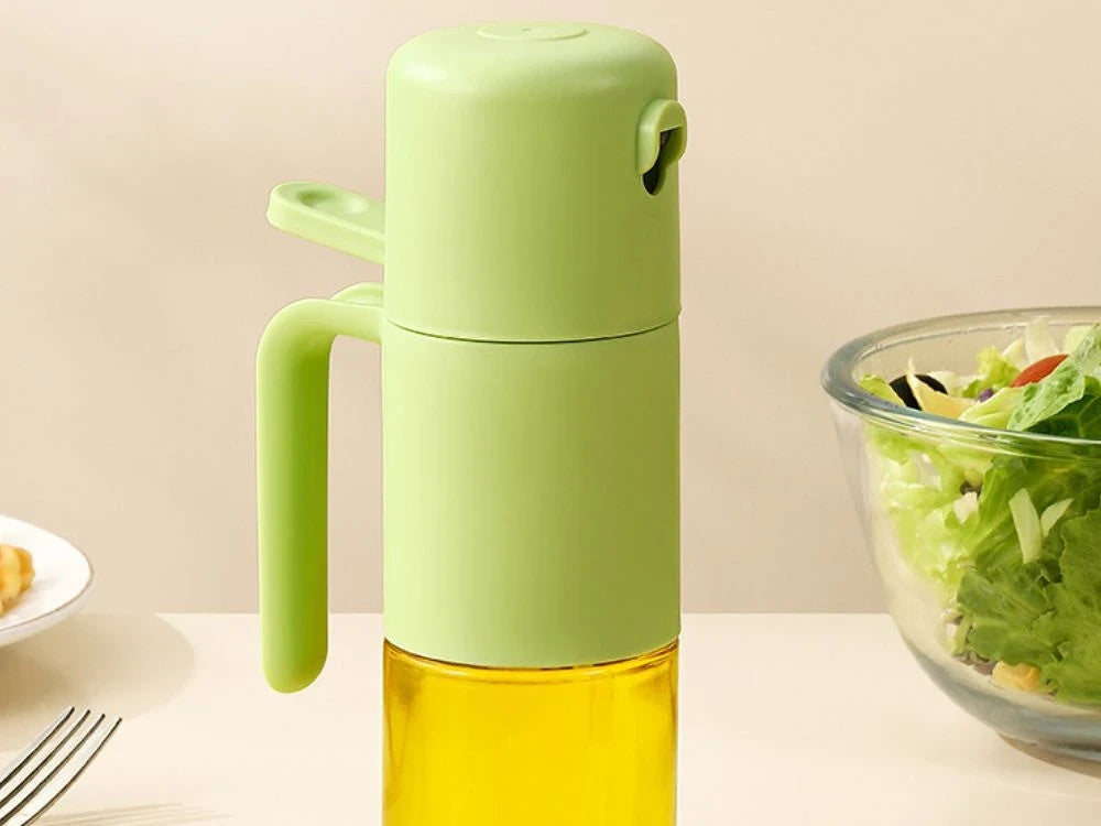 Ölsprüher 210ml Ölspender Essigsprüher Glas Sprühflasche Grün