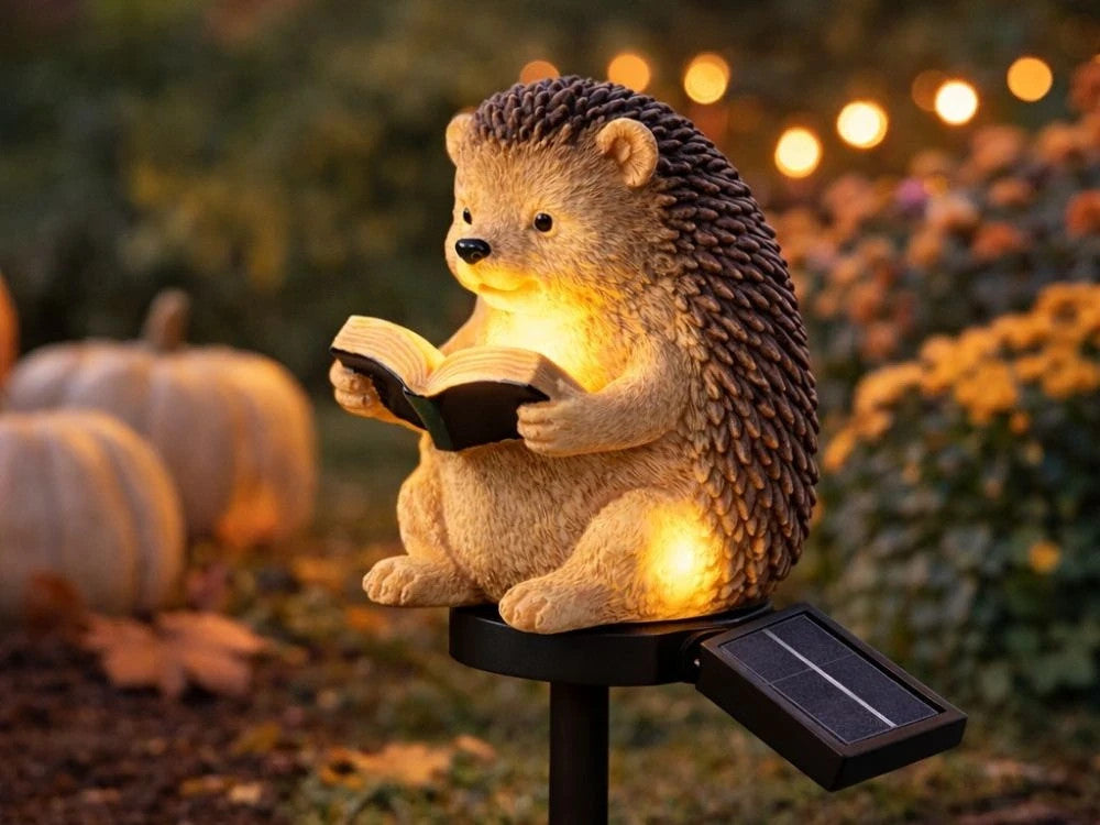 Solar Igel Gartenleuchte LED Solarleuchte Dämmerungssensor Warmweiß Deko