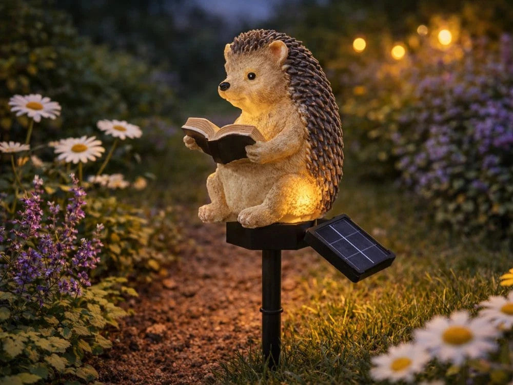 Solar Igel Gartenleuchte LED Solarleuchte Dämmerungssensor Warmweiß Deko